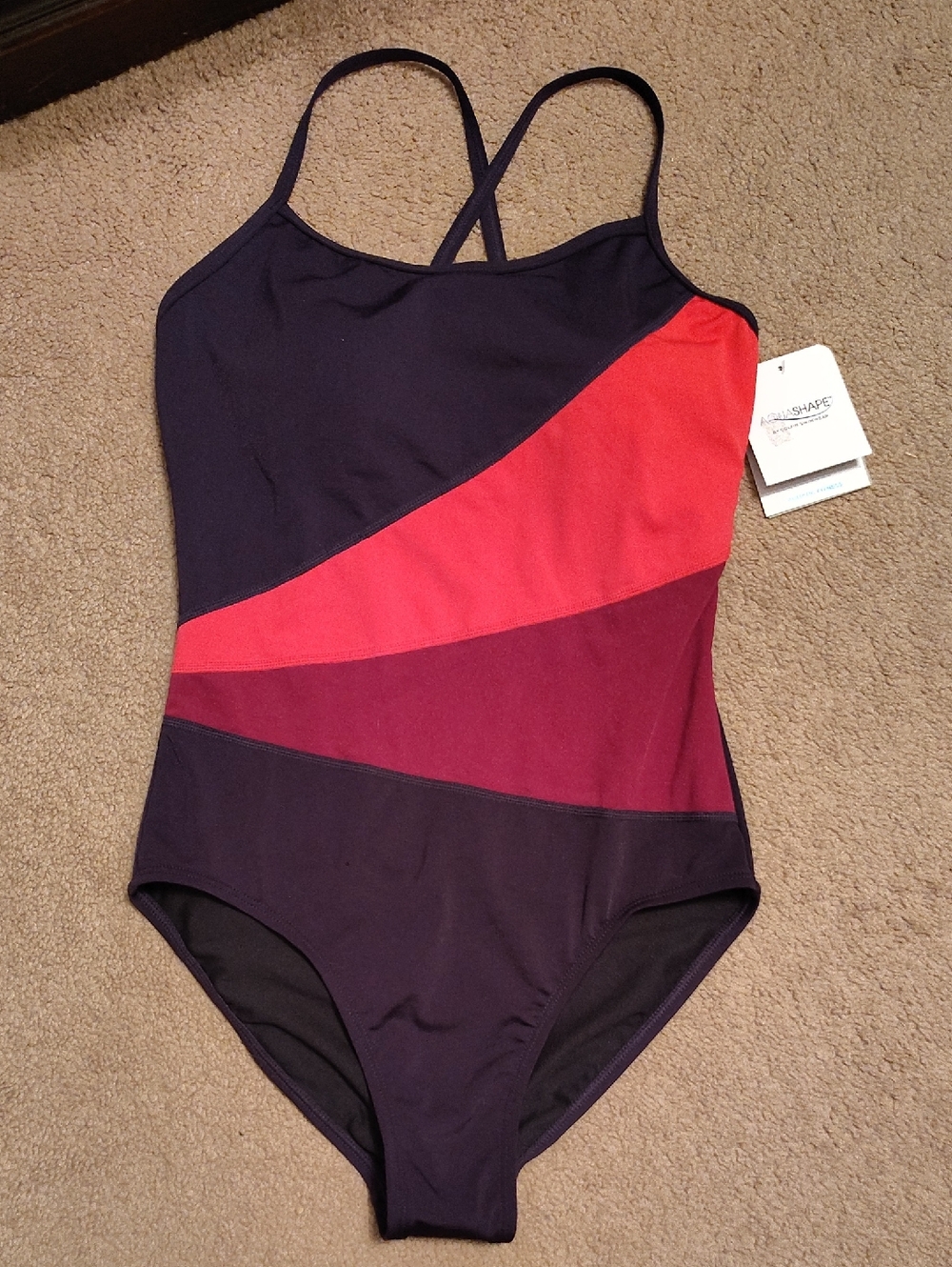 Aqua Shape-One-Piece Swimsuit in Purple Pink, and Plum